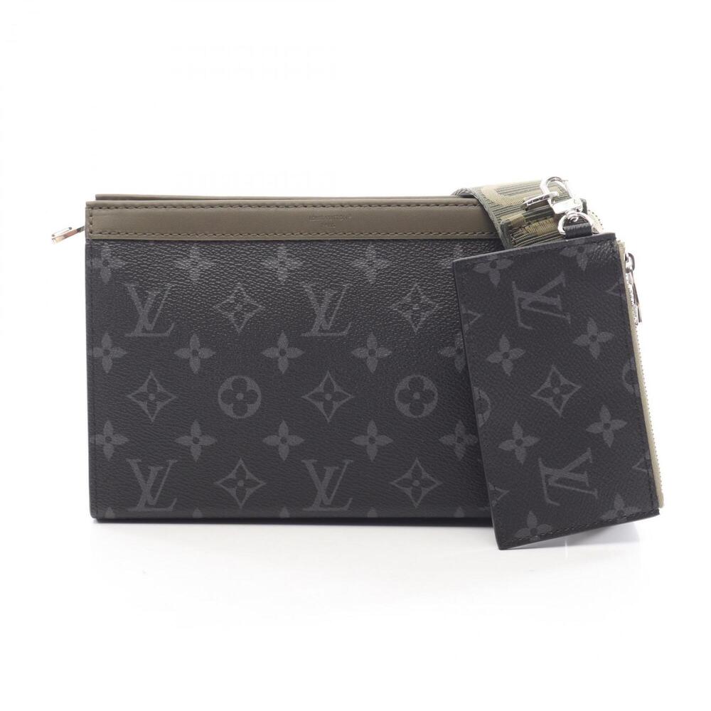 Louis Vuitton Gaston Wearable Wallet Monogram Eclipse Shoulder Bag Handbag Co...